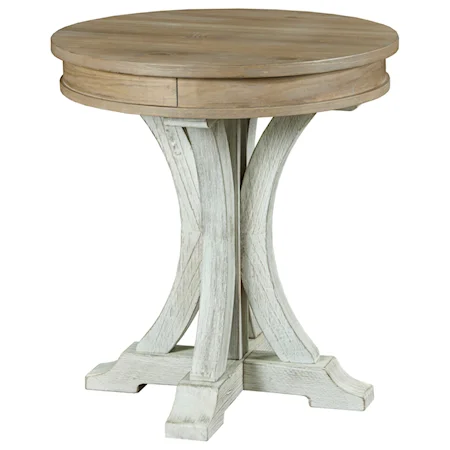 Relaxed Vintage Round End Table